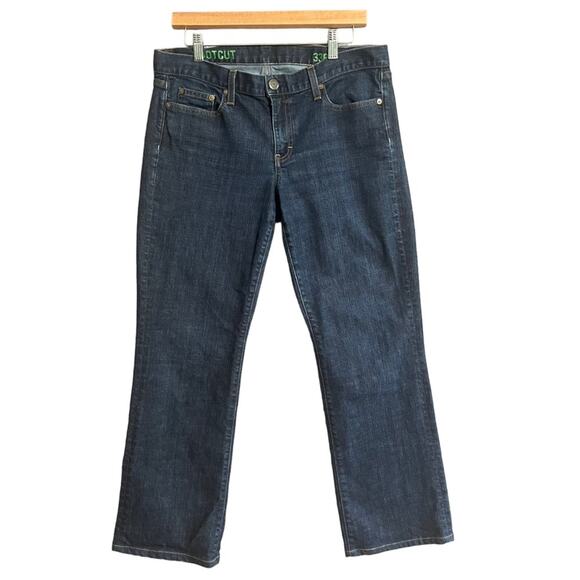 J. Crew Bootcut Denim Jeans Mens Size 33R Dark Wash Casual Basic Classic Simple - Picture 1 of 8